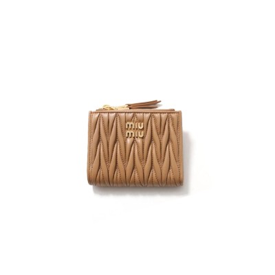 MIU MIU MATELASSÉ NAPPA LEATHER SMALL WALLET 5ML024 (11.5*8.5cm)